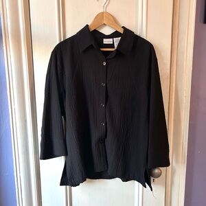 Black Button-Up Blouse